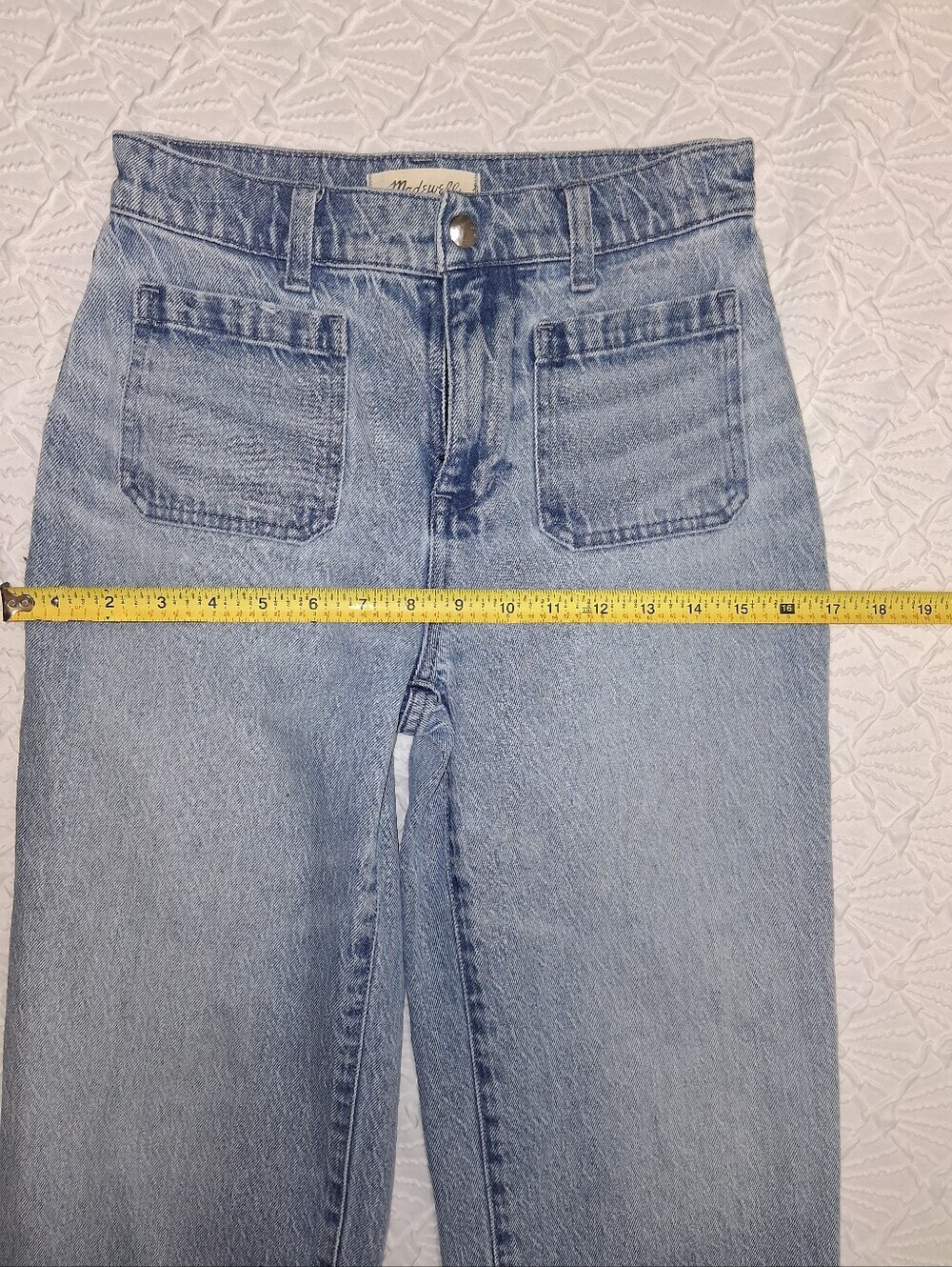 Madewell Light Blue Straight-Leg High-Rise Jeans - Picture 11 of 16